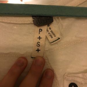 Free People Tops - Free People White Button Tee Free People Tops - Free People White Button Tee